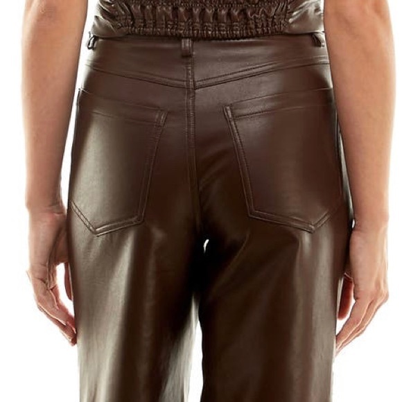 WAYF & Jordan Sloane Faux Leather Pants - Picture 3 of 4